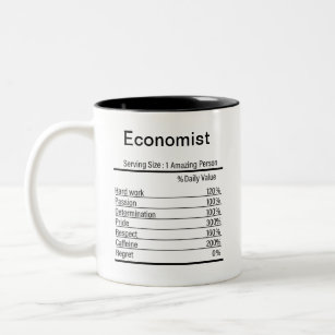 Personalized Economist Nutrition Facts   Two-Tone Coffee Mug