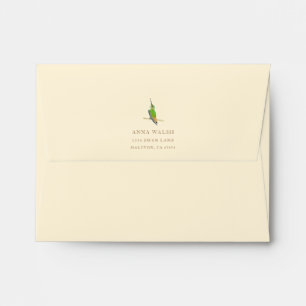 Personalized Ecru Allen's Hummingbird Envelope