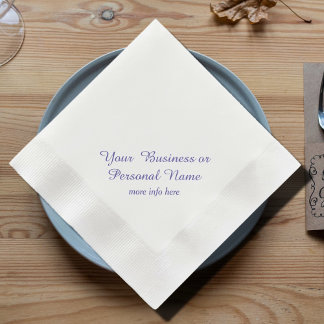 personalized ecru color napkins