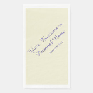 personalized ecru color paper guest towels