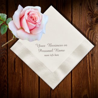 personalized ecru napkins