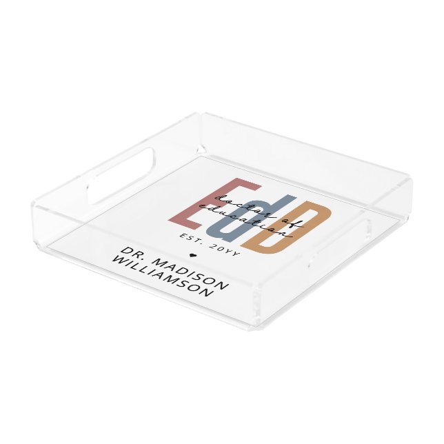 Personalized EdD Doctor Of Education Graduation Acrylic Tray (Angled)