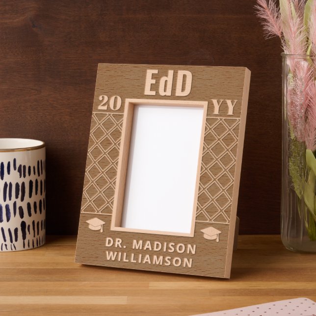 Personalized EdD Doctor Of Education Graduation Engraved Frames (Left)