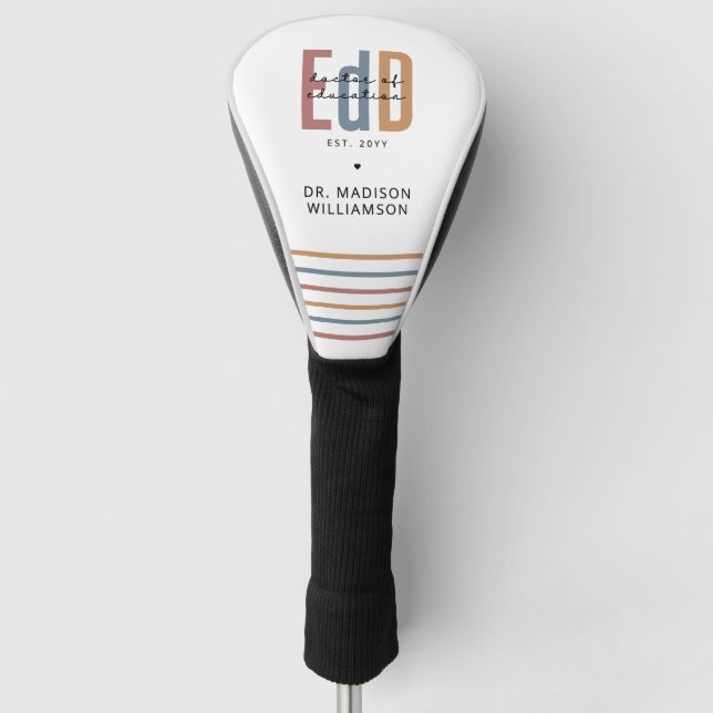 Personalized EdD Doctor Of Education Graduation Golf Head Cover (Front)