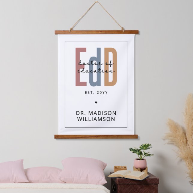Personalized EdD Doctor Of Education Graduation Hanging Tapestry (Bedroom)