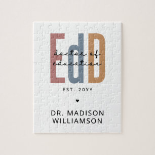 Personalized EdD Doctor Of Education Graduation Jigsaw Puzzle