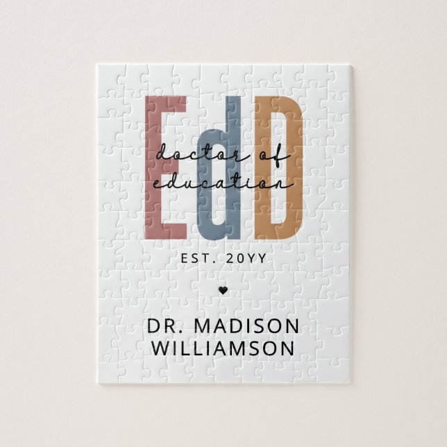 Personalized EdD Doctor Of Education Graduation Jigsaw Puzzle (Vertical)