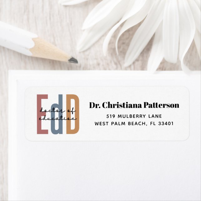 Personalized EdD Doctor Of Education Graduation Label (Insitu)