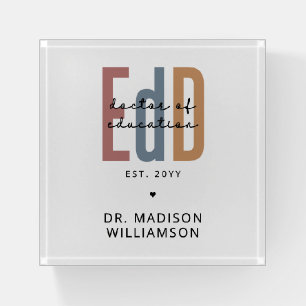 Personalized EdD Doctor Of Education Graduation Paperweight