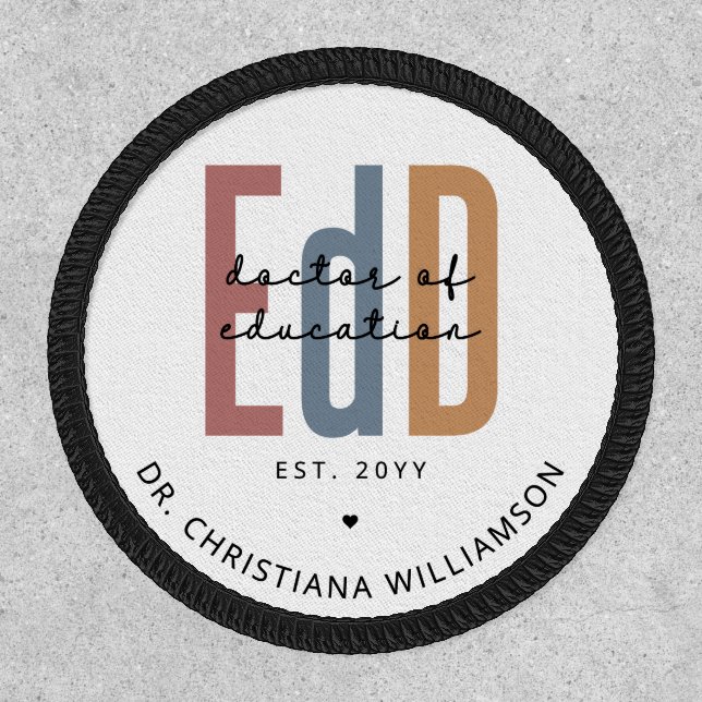 Personalized EdD Doctor Of Education Graduation Patch (Front)