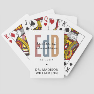 Personalized EdD Doctor Of Education Graduation Poker Cards
