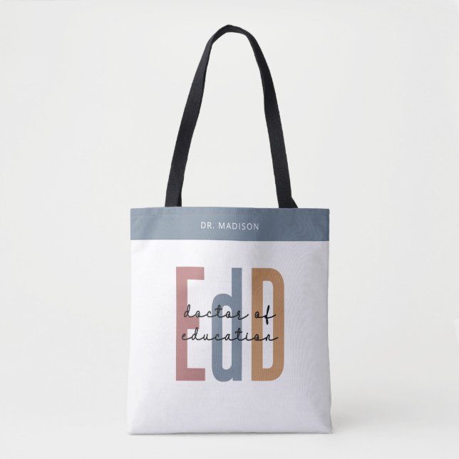 Personalized EdD Doctor Of Education Graduation Tote Bag (Front)