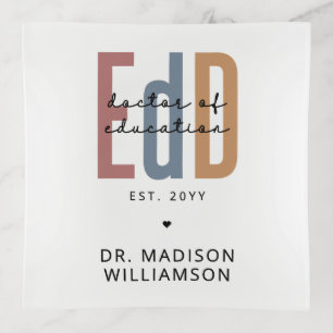 Personalized EdD Doctor Of Education Graduation Trinket Tray