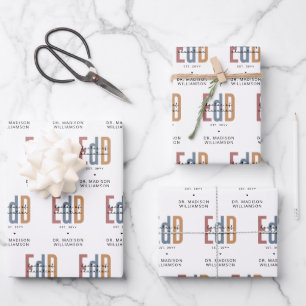 Personalized EdD Doctor Of Education Graduation Wrapping Paper Sheets
