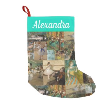 Personalized Edgar Degas Ballet Dancers Small Christmas Stocking by judgeart at Zazzle