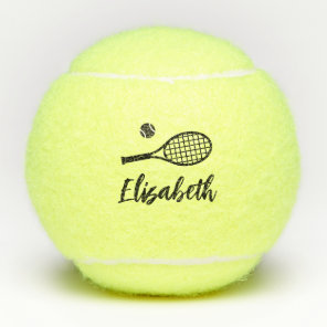 Personalized Edgy Modern Handwriting Name on Tennis Balls