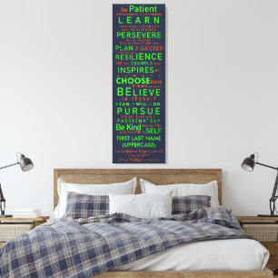 Personalized Edgy Teen Inspirational Typography Canvas Print