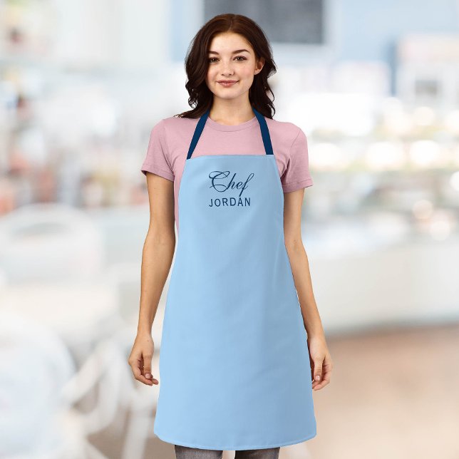 Personalized Editable Colors Elegant Script Chef Apron (Creator Uploaded)