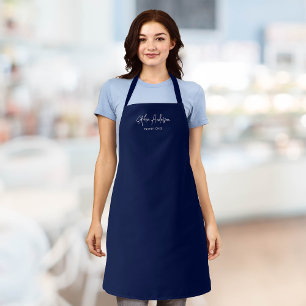 Personalized Editable Colors Trendy Modern Script Apron
