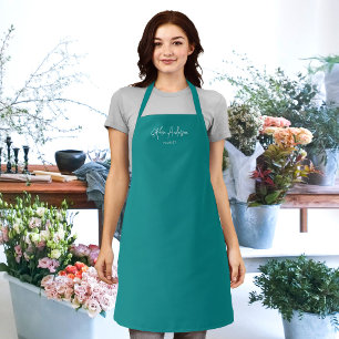 Personalized Editable Colors Trendy Modern Script Apron