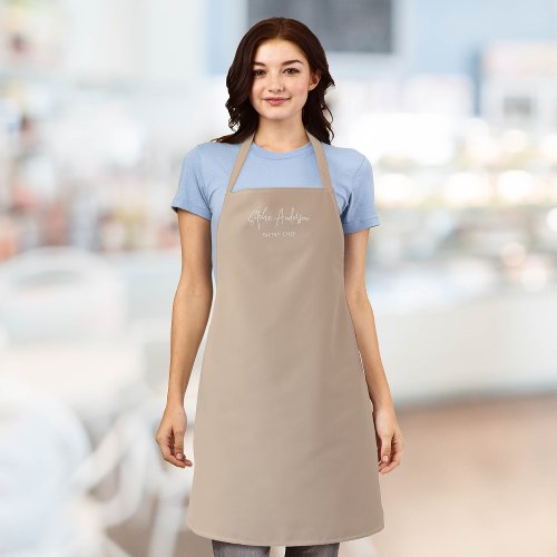 Personalized Editable Colors Trendy Modern Script Apron