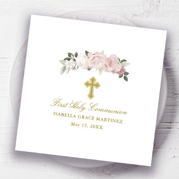 Personalized Editable First Holy Communion  Napkins by Celebrais at Zazzle
