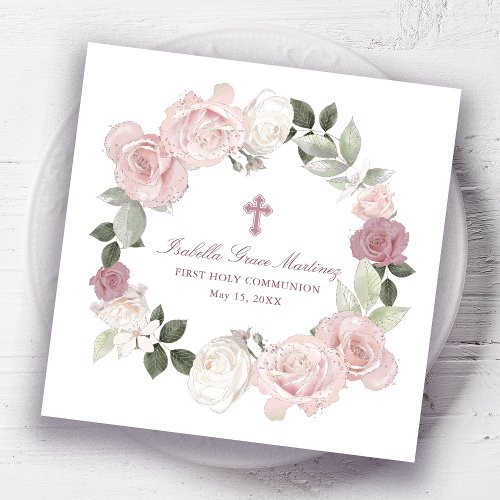 Personalized Editable First Holy Communion  Napkins