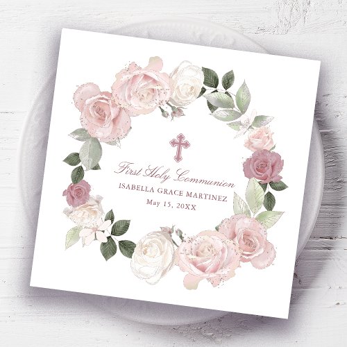 Personalized Editable First Holy Communion  Napkins