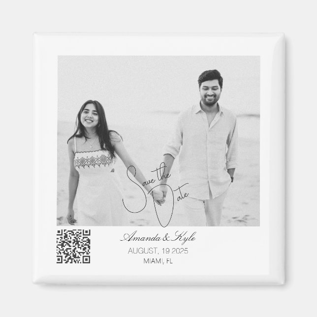 Personalized editable Save the Date magnet (Front)