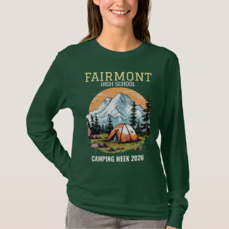 Personalized Editable Text Camping Theme Merch T-Shirt