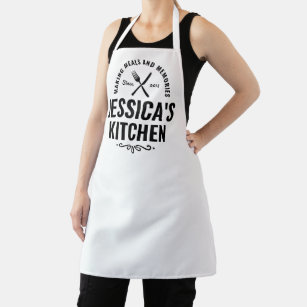 Personalized Editable Wife Mother Cooking Kitchen Apron