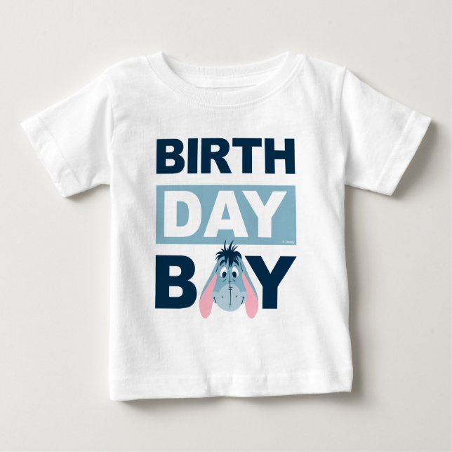 Personalized Eeyore Birthday Boy  Baby T-Shirt (Front)