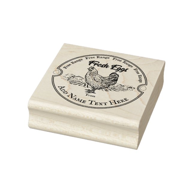Personalized Eggs Wooden Stamp (Stamp)