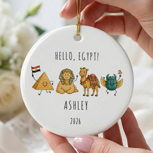 Personalized Egypt Vacation Travel Ornament