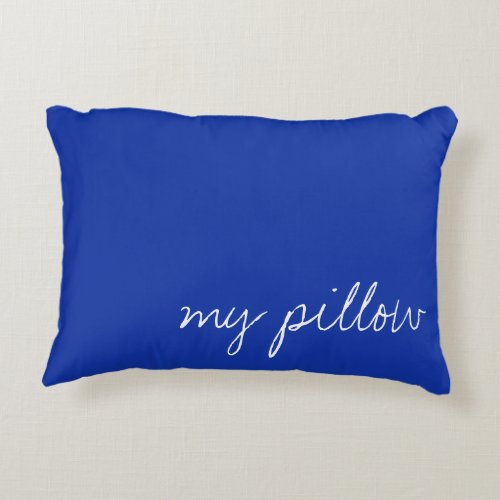 Personalized Egyptian Blue Accent Pillow