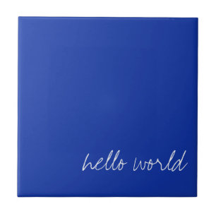 Personalized Egyptian Blue Ceramic Tile
