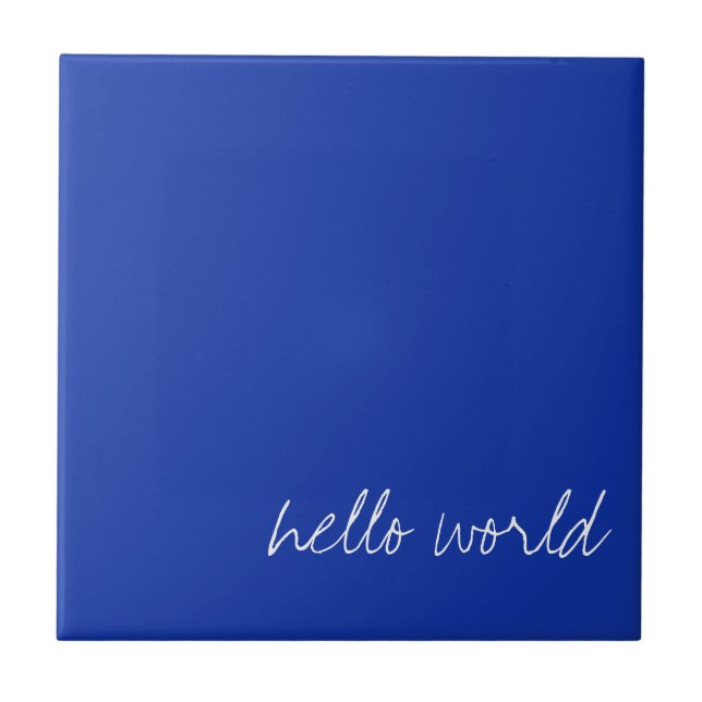 Personalized Egyptian Blue Ceramic Tile (Front)