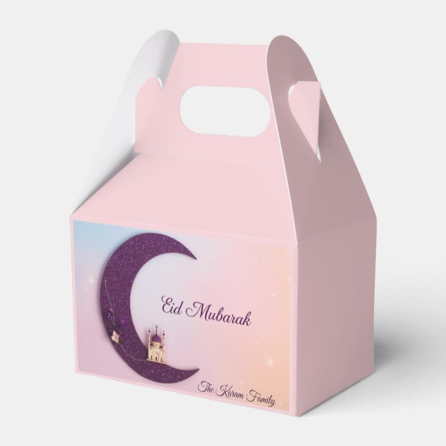 Personalized Eid Mubarak Favor Boxes (Back Side)