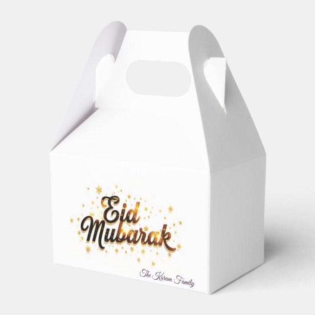 Personalized  Eid Mubarak Favor Boxes (Back Side)