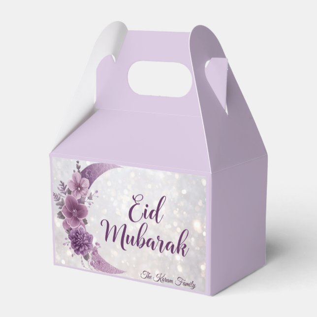 Personalized  Eid Mubarak Favor Boxes (Back Side)