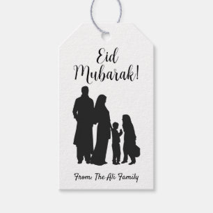 Personalized Eid Mubarak Gift Tags - Family of 4