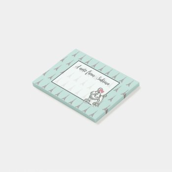 Personalized Eiffel Tower French Poodle Notepad by suncookiez at Zazzle