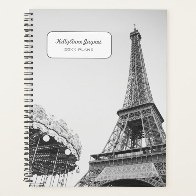 Personalized Eiffel Tower Paris 2025 Planner (Front)