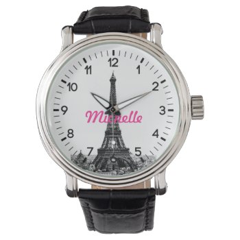 Personalized Eiffel Tower Paris Watch by WatchMinion at Zazzle