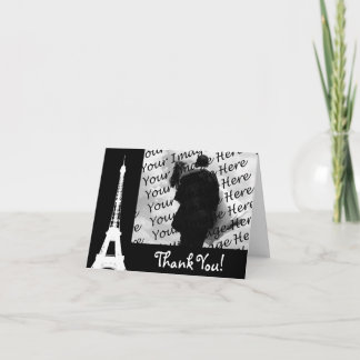 Personalized Eiffel Tower Photo Thank You Cards