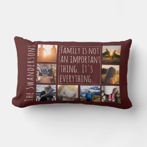 Personalized Eight Frame Quote Lumbar Pillow