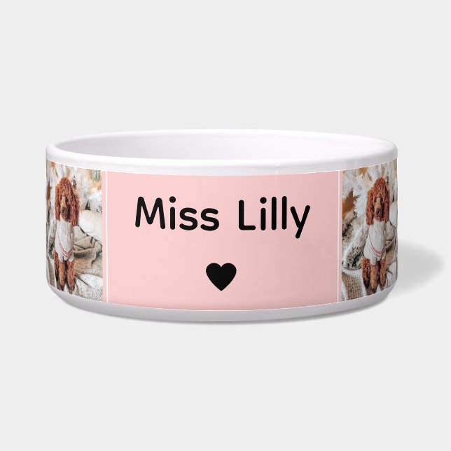 Personalized Eight Image Pet Bowl (Front)