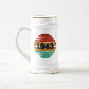Personalized eighty vintage 80th birthday beer stein