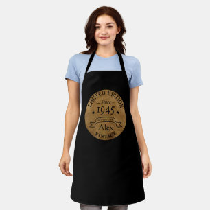 Personalized eighty vintage 80th birthday party apron