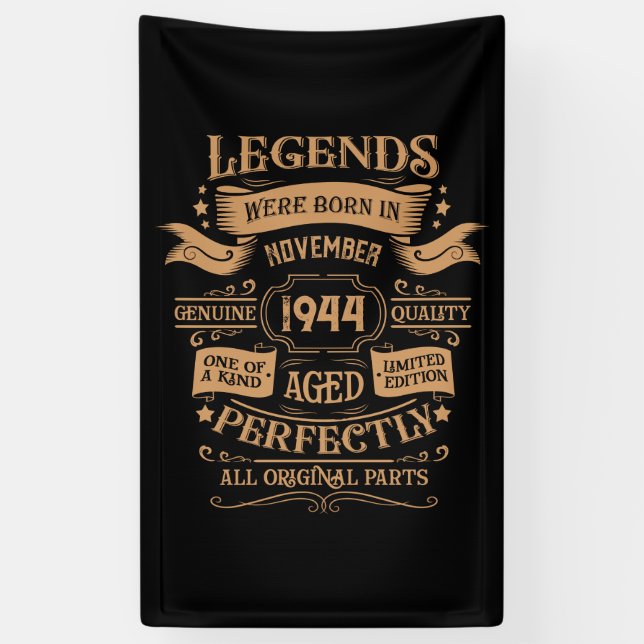 Personalized eighty vintage 80th birthday party banner (Vertical)